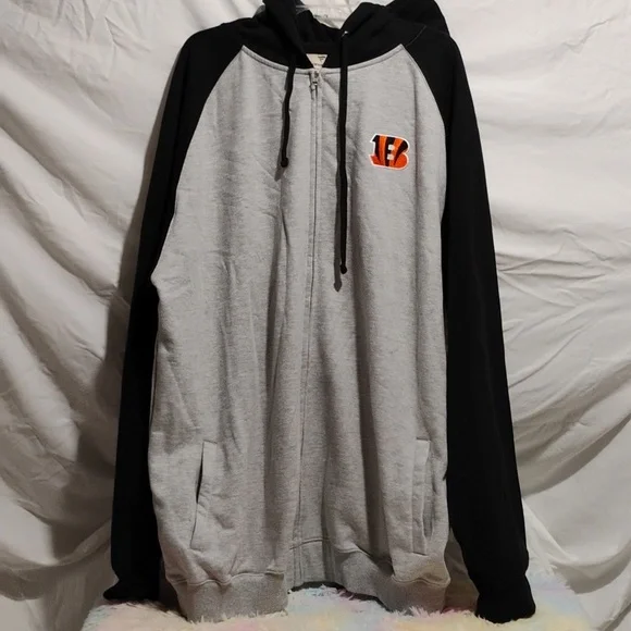 Fanatics Cincinnati Bengals Men's Big Tall Full Zip Jacket W